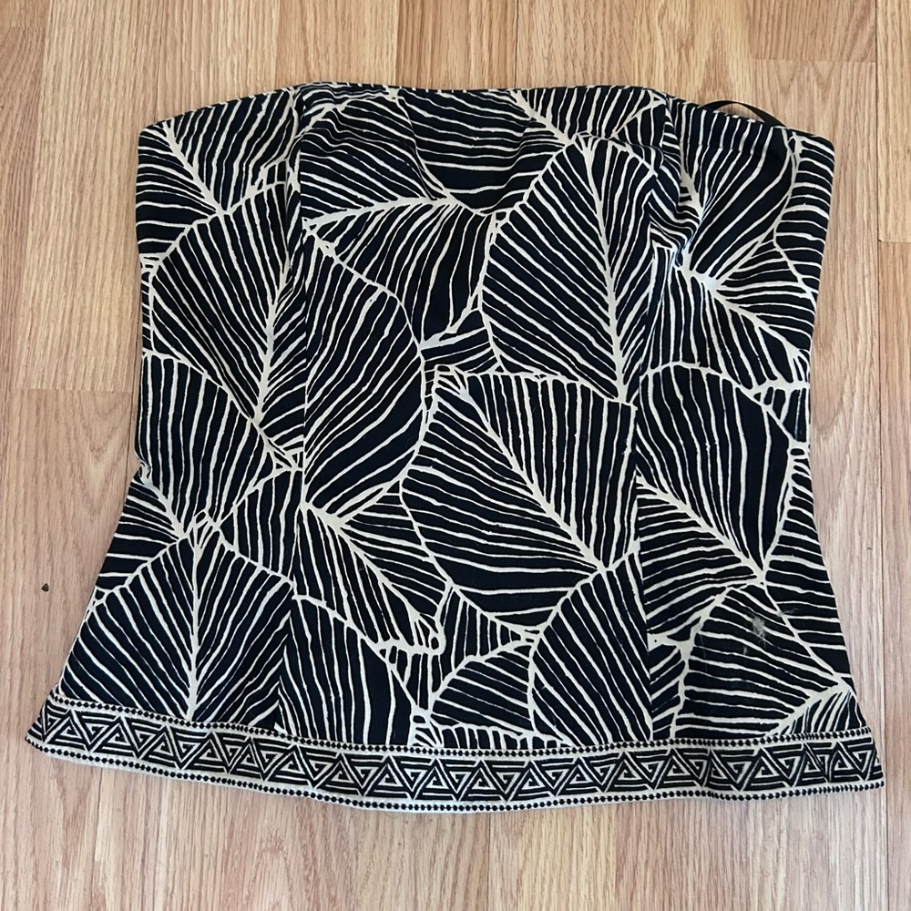 White House Black Market Beige Strapless Top